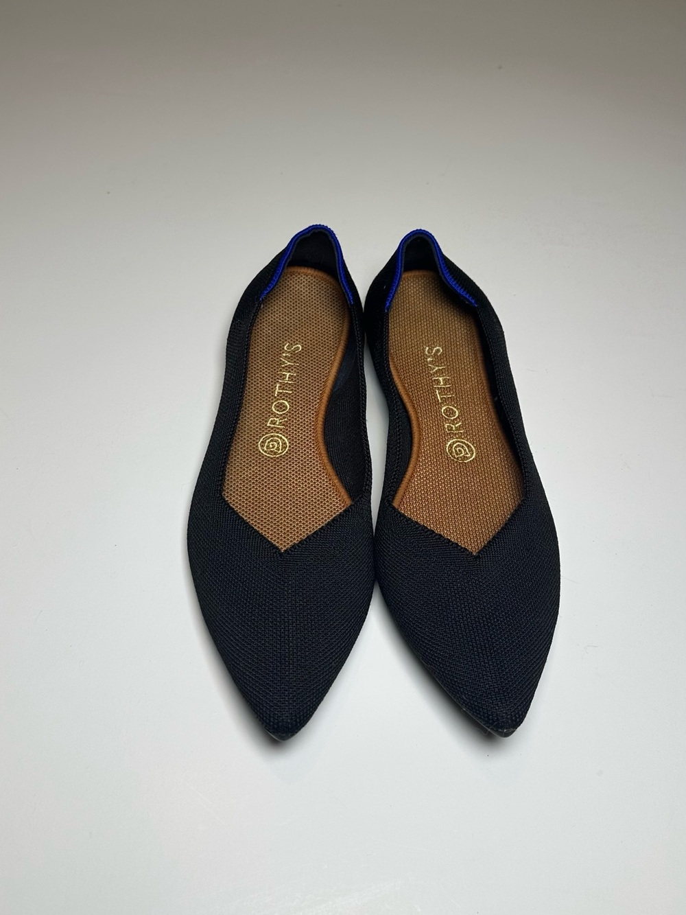 Rothy's Black Pointed Knit Flats